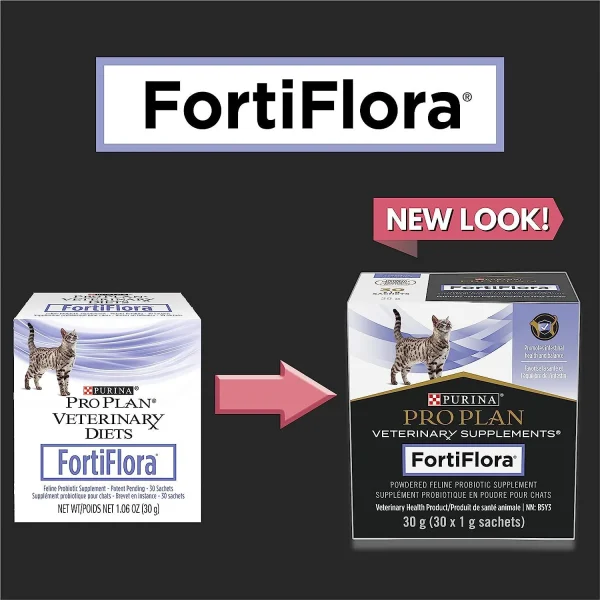 پودر مکمل پروبیوتیک گربه پروپلن فورتی فلورا (Purina Pro Plan FortiFlora Cat Probiotic Powder)