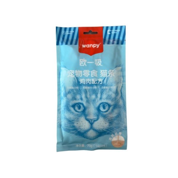 بستنی گربه ونپی ابی با طعم مرغ – بسته ۵ عددی Wanpy Creamy Lickable Cat Treat – Chicken Flavour