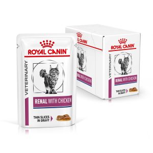 پوچ درمانی گربه بالغ رویال کنین رنال مرغ ۸۵ گرمی (Royal Canin Renal with Chicken Wet Cat Food)