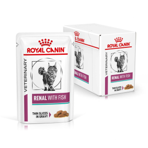 پوچ درمانی گربه بالغ رویال کنین رنال ماهی ۸۵ گرمی (Royal Canin Renal with Fish Wet Cat Food)